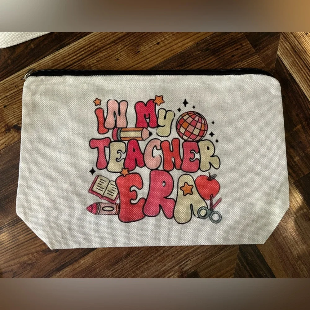 Teacher Era Canvas Accessories Pouch